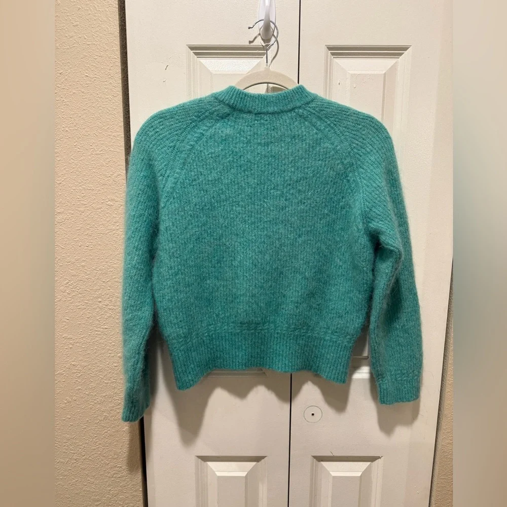Sezane Otto Jumper Baby Alpaca Blend Green , size M - Picture 2 of 10